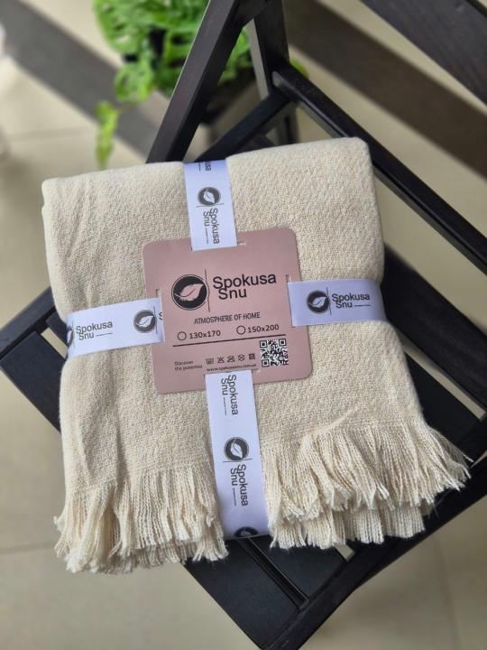 Плед Спокуса Сну "Кашемір" (Кремовий, 150х200)